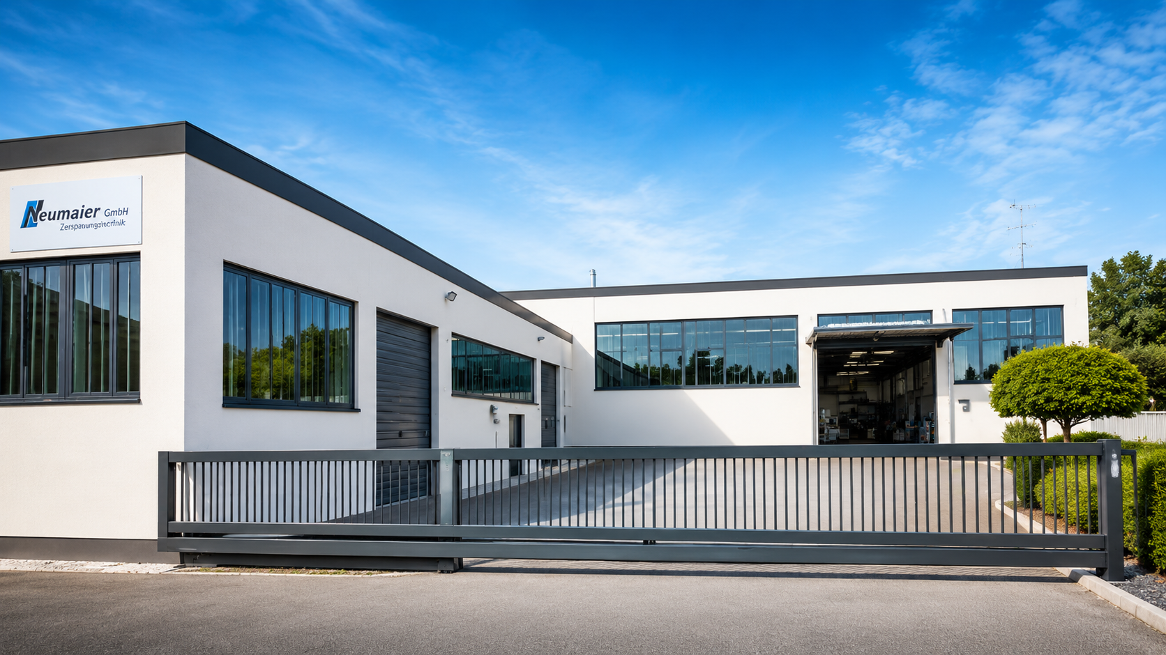 Fassadenanstrich eines Gewerbegebäudes – Neumaier GmbH